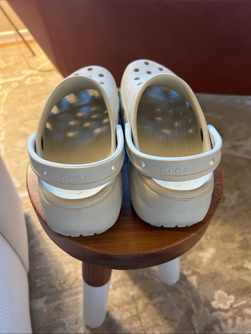 CROCS Classic Platform Clog in Bone - 7 - Picture 5 of 7